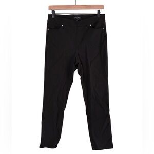 Mario Serrani | Black stretch skinny straight Midrise pants